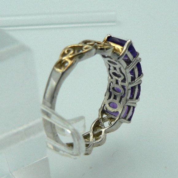 Sz 9 Genuine Lusaka Amethyst (Cush) Ring NWOT - Picture 4 of 5